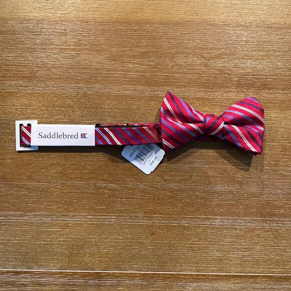 Saddlebred red blue adjustable bow tie formal wedding homecoming prom - Picture 2 of 4